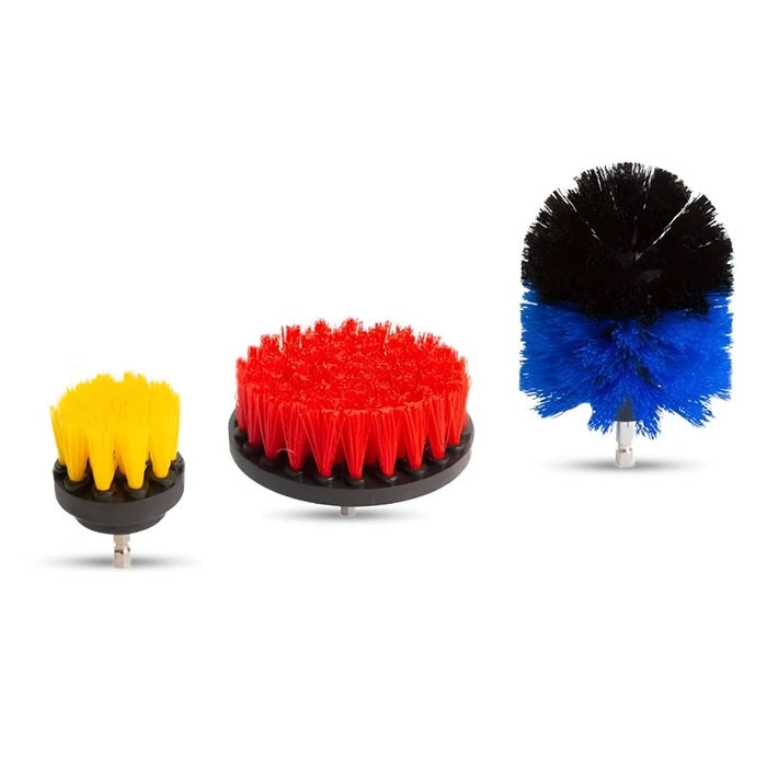 Set 3 perii curatare interior/exterior auto pentru bormasina