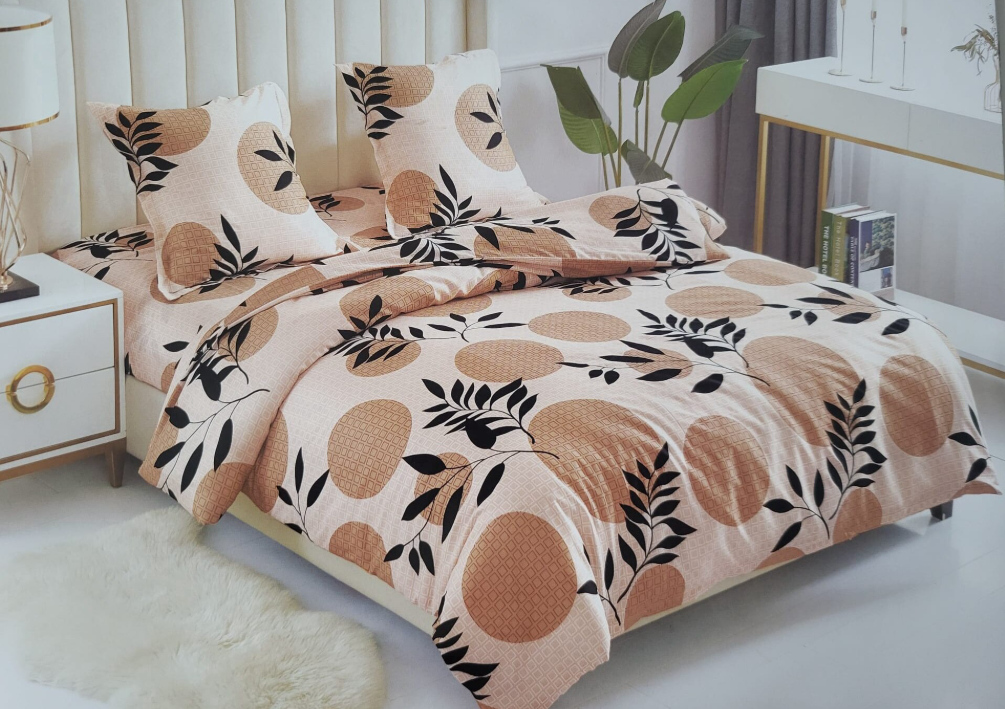 Lenjerie de pat 2 persoane, 4 piese, din bumbac