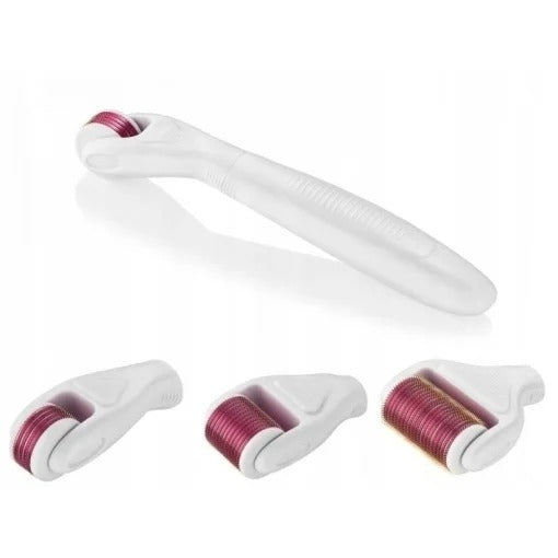 Dermaroller rola dermatologica 4 in 1 cu ace din otel inoxidabil