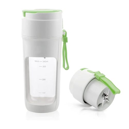 Blender portabil, 340 ml, 10 Lame 3D, 50W, 18.000 RPM, baterie reincarcabila USB-C, protectie silicon, multifunctional, auto-curatare