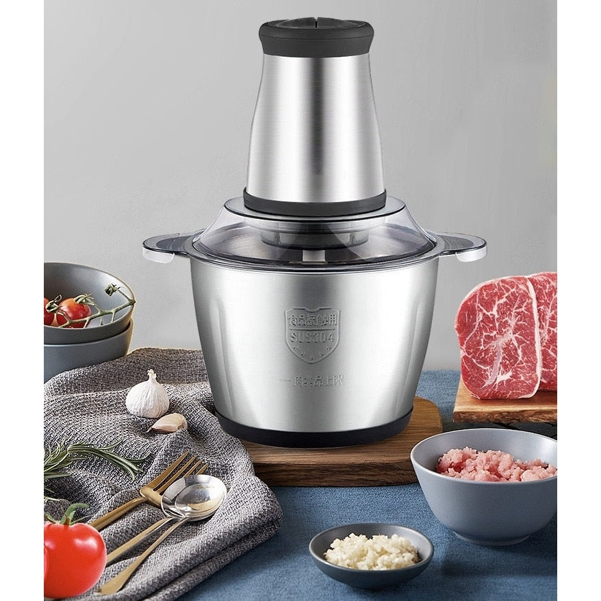 Tocator electric, 4 lame din otel inoxidabil de inalta calitate, 2L, recipient din Inox