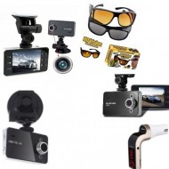 Camera Auto K6000, FULL HD + Kit Ochelari Auto HD Vision Pentru Condus Ziua Si Noaptea + Car KIT G7