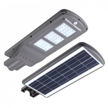 Proiector Stradal, LED 60 W, Panou Solar, Senzor de lumina